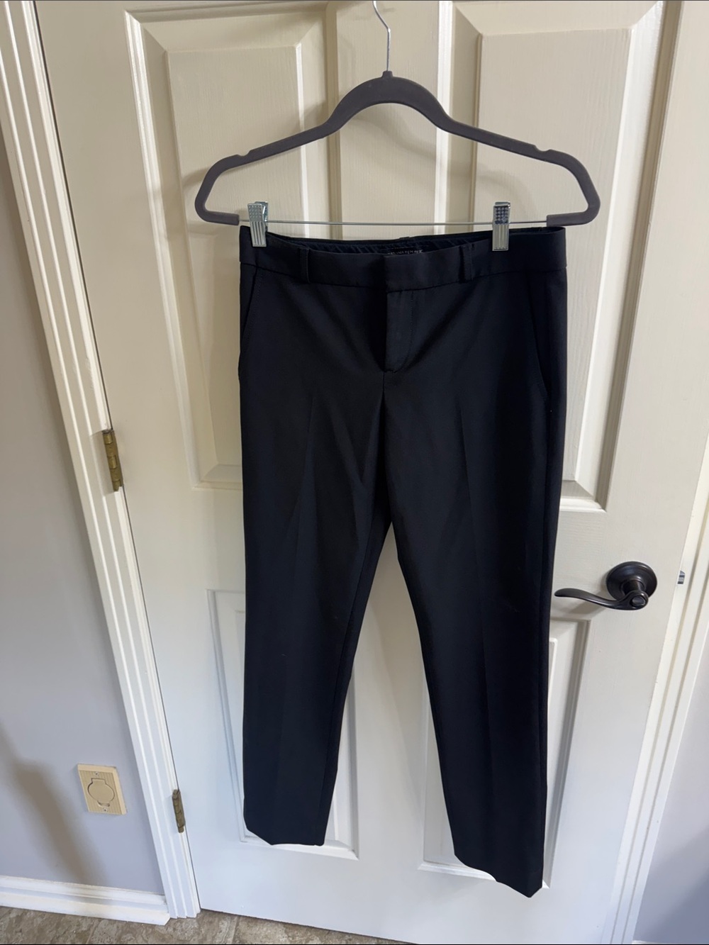Banana Republic Black Straight-Leg Dress Trousers